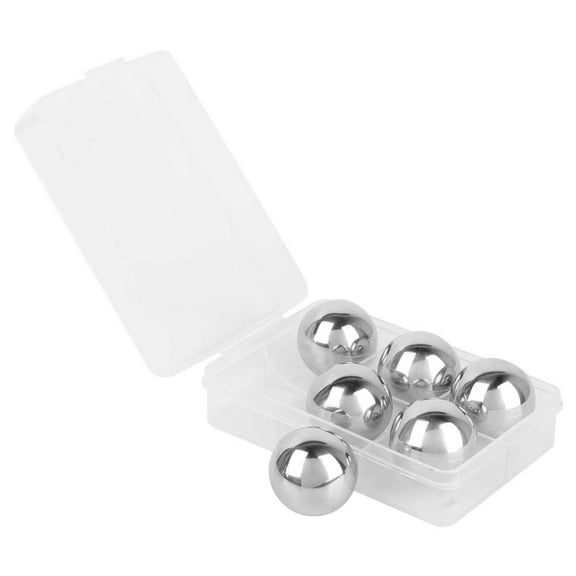 LYUMO 6pcs 1 Inch Stainless Steel Whiskey Rocks Chilling Stone Vodka Ice Balls Chiller Stone Beer Wine Cooling Ball