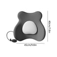 thumbnail image 3 of Hyknon Adjustable Inflatable Lumbar Support Pillow, Cute Lower Back Support Cushion, Memory Foam Back Pillow Desk Chair Cushion, Improved Posture Backrest Support Pad for Office Chair Car Home, Gray, 3 of 7