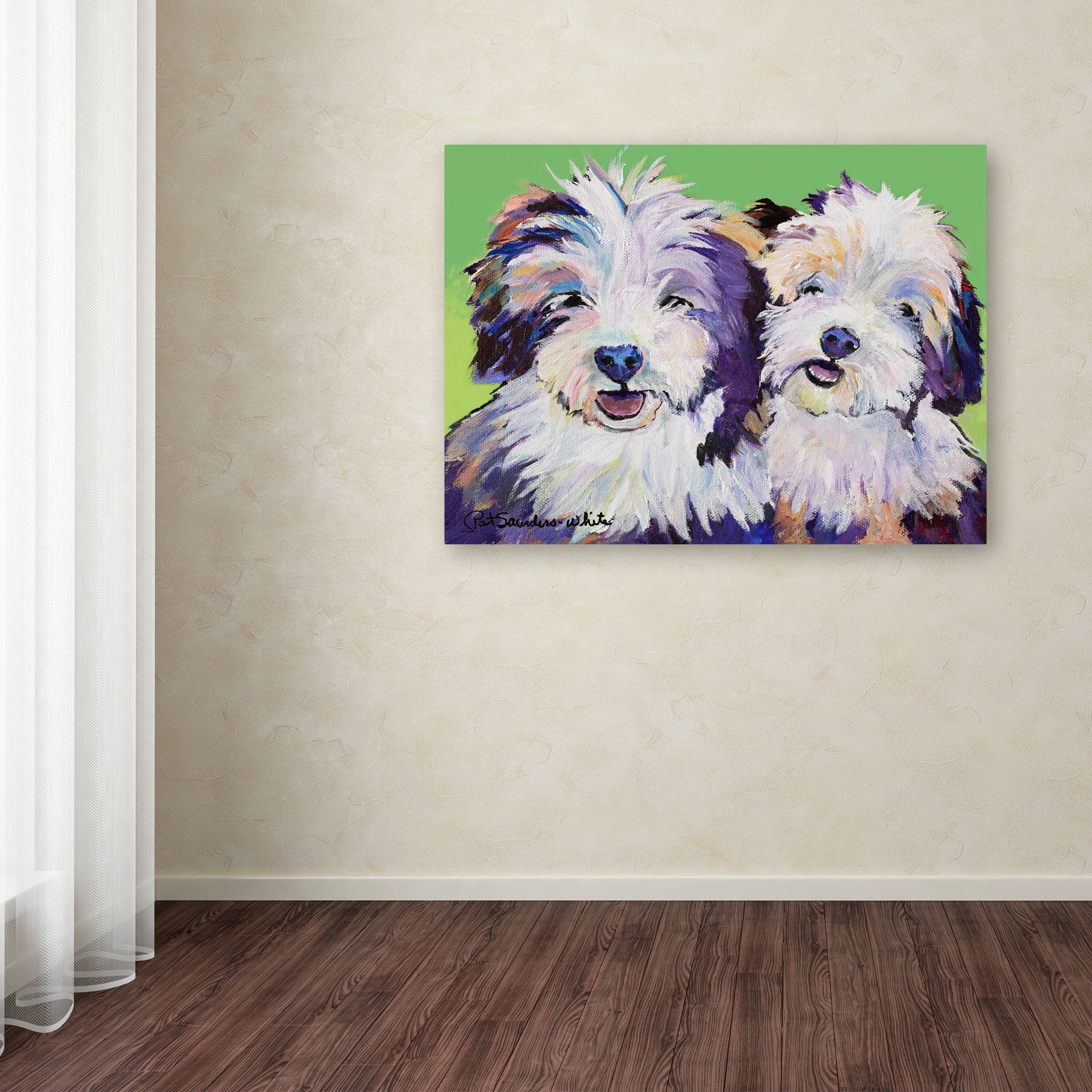 Trademark Fine Art "Litter Mates" Canvas Art by Pat Saunders-White