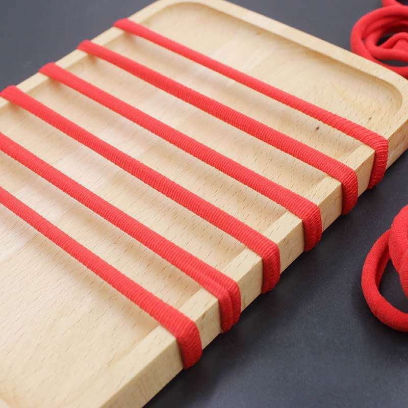 50 Pcs/Lot Red Nylon Rubber Band Head Rope Headband Soft Ponytail Holder Ties Gum Elastic Hair Bands For Girls Women Accessories
