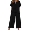 thumbnail image 1 of Camisas de Manga Larga para las Mujeres Suelto Ajuste Sólido Botón Liso Arriba con el Conjunto de Pantalones de Bolsillo, Camisa de Manga Larga Liso Mujer Lino Sentir, 1 of 6