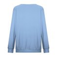 thumbnail image 4 of Annhoo Going out Tops for Women Long Sleeve Fall Round Neck Pleated Shirts Casual Solid Color Vacation Blouses, 4 of 5
