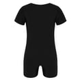 thumbnail image 2 of Oyolan Kids Boys Girls Short Sleeves Gymnastics Leotard Jumpsuit Unitard Ballet Dance Dancewear Black 4, 2 of 7