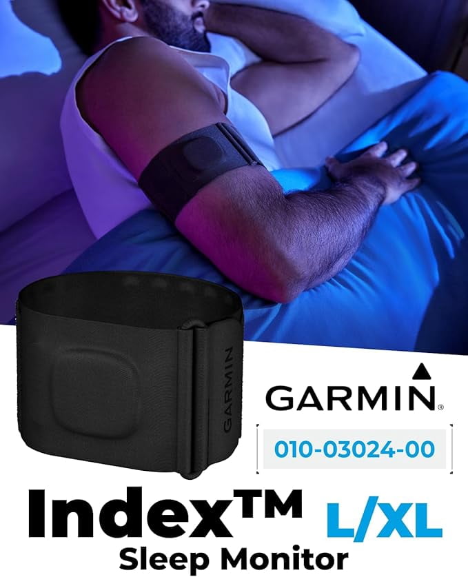 Garmin Index Sleep Monitor (L/XL) – Smart Sleep Band with Advanced Sleep Tracking & Recovery Metrics + Wearable4U PowerBank