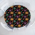 thumbnail image 3 of Ambesonne Floral Fitted Round Tablecloth, Summer Flowers Exotic Feels, 40"- 44" Diameter, Multicolor, 3 of 5