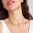 thumbnail image 3 of Collar Ursteel Initial T chapado en oro rosa con capas de 45 cm, 3 of 7