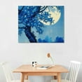 thumbnail image 2 of PRATYUS  Retro Japanese Blue Cherry Blossom Poster Ohara Koson Cherry Trees In The Wall Art Minimalist Women Flower Art Print Aesthetic Decor For Bedroom Or Living Room  16x12in, 2 of 6