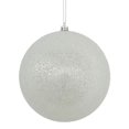 thumbnail image 1 of Vickerman N172407D 8 in. Silver Iced Ornament Ball, 1 of 1