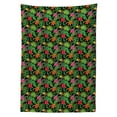 thumbnail image 2 of Tropical Tablecloth, Repeating Colorful Summer Themed Pattern with Exotic Plants Leaves and Flowers, Rectangle Satin Table Cover Accent for Dining Room and Kitchen, 60" X 90", Multicolor, by Ambesonne, 2 of 2