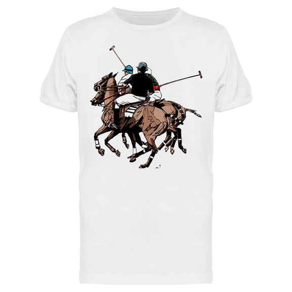 Realistic Polo Players T-Shirt Men -Image by Shutterstock, Male XX-Large