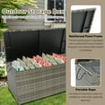 thumbnail image 2 of Tappio 200-Gallon Deck Box, Lockable Outdoor PE Rattan Storage Box with Hydraulic Rod and Waterproof Bag, Outdoor Container Deck Bin for for Pool Tools, Outdoor Equipments and Garden Tools, 2 of 9