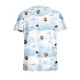 thumbnail image 5 of Haivin Christmas Women's V-Neck Short Sleeve Top with Double Pockets, Comfortable Nursing Uniform for Healthcare and Daily Wear, 5 of 6
