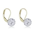 thumbnail image 6 of AVORA 10K Yellow Gold 8mm  Crystal Ball Lever-back Drop Earrings, 6 of 6