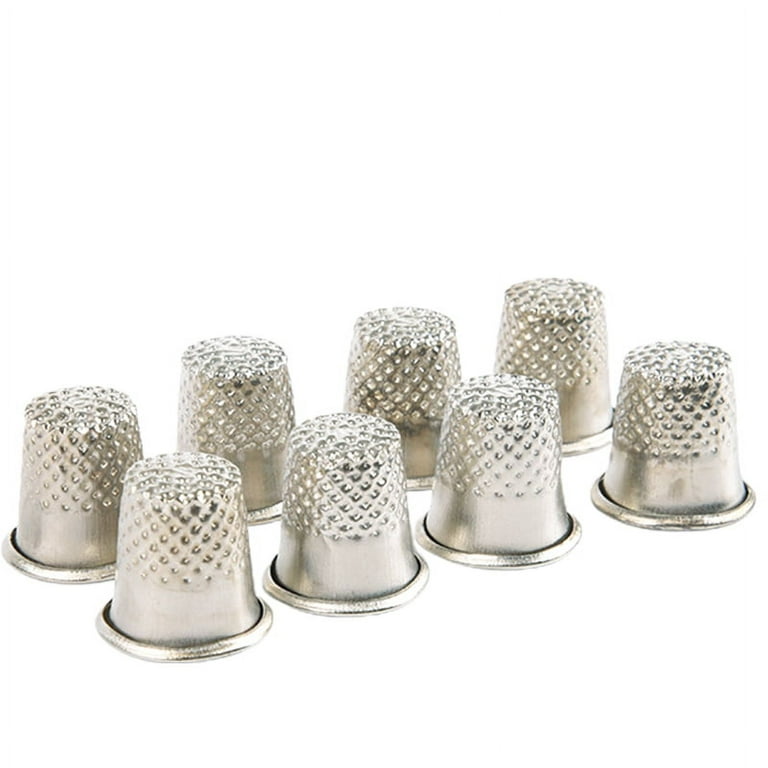 3 Pcs Thimbles Tailor Sewing Tool Silver Metal Grip Finger Shield Protector  Pin Needle Handworking Sew Machine Accessory