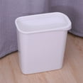 thumbnail image 3 of FRCOLOR White Plastic Trash Can for Garbage Use Multifunctional Waste Bin Perfect for Small Spaces 2.5 Gallon, 3 of 8