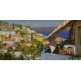 thumbnail image 2 of Obuchovsky, Yury 24x14 Gold Ornate Wood Framed with Double Matting Museum Art Print Titled - Town by the Sea, 2 of 4