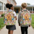 thumbnail image 2 of Yuyamidu Cute Capybara Backpack Set for Girls 4-12 4Pcs Lightweight Bookbag with Lunch Bag Pencil Case Water Bottle Sleeve Kids Schoolbag Back to School Daypack, 2 of 6