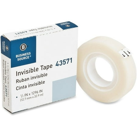 

Business Source 1/2 Invisible Tape Refill Roll 36 yd Length x 0.50 Width - 1 Core - 12 / Box