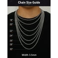 thumbnail image 6 of FaithHeart Miami Cuban Link Chain Necklace for Men Black Stainless Steel 3.5mm Curb Chains Mens Necklace Hip Hop Jewelry Gift for Husband Anniversary 22", 6 of 8