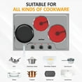 thumbnail image 2 of Sunvivi 1800W Three-burner portable electric ceramic stove - knob control, indicator light, compatible with all cookware, suitable for a variety of cooking scenarios, silver, 2 of 8