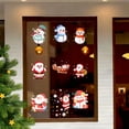 thumbnail image 1 of Uuiauoio Colorful Christmas Window Cling Stickers 9-Pack PVC Decals, Holiday Glass Decor for Mall and Home Ambiance, Static Adhesive Festive Decals for Seasonal Display, 1 of 6