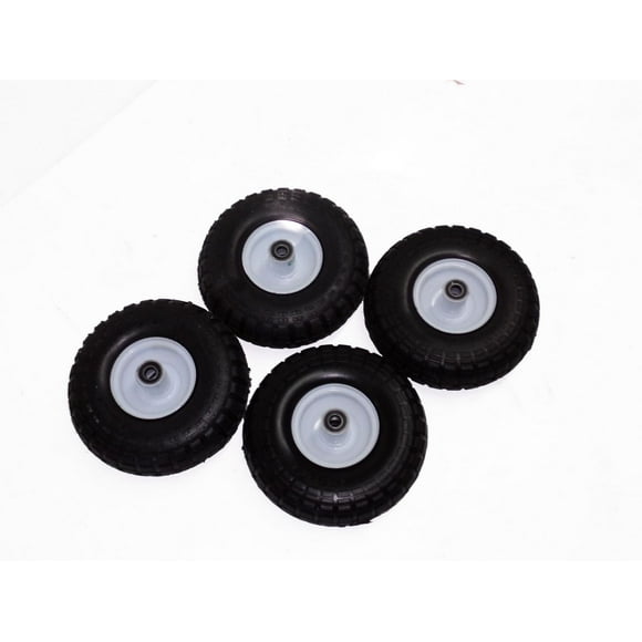 Millside 4-inch x 10-inch Pneumatic Wheels (4-Pack)