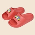 thumbnail image 6 of ITSAME Slippers for Girls, Open Toe Quick-Dry Comfy Anti-Slip Summer Bathroom Shower Slippers for Kids Red 13-13.5(Big Kids), 6 of 7