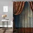 thumbnail image 2 of Creowell  Victorian Shower Curtain, Grand Opening Showroom with Retro Pattern Wall Classic Stage Theatrical, Cloth Fabric Bathroom Decor Set with Hooks, Burgundy White, 2 of 7
