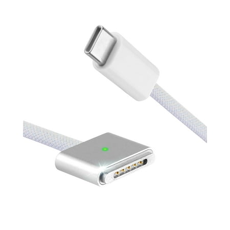 140W USB-C to Magnetic 3 Charging Cable(6.6ft) – Fast Charging Magnetic Power Cord Compatible with MacBook Air 2023/2022 (M2), MacBook Pro 2021-2023(M3,M2,M1, 14-16 inches) , Braided Durable Cable