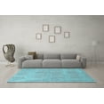 thumbnail image 3 of Ahgly Company Indoor Square Solid Light Blue Modern Area Rugs, 4' Square, 3 of 4