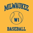 thumbnail image 3 of Milwaukee Classic Baseball Arch Basic Cotton T-Shirt - 3X-Large - Gold, 3 of 6