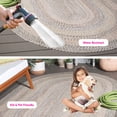 thumbnail image 3 of SAFAVIEH Braided Baxter Striped Machine Washable Reversible Area Rug, Beige/Light Grey, 5' x 8' Oval, 3 of 21