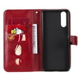 thumbnail image 3 of Case for Sony Xperia 10 II Zipper Pocket Wallet Leather Case Magnetic Closure Flip Cover - Red, 3 of 5