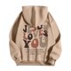 thumbnail image 5 of MHFRRA Sudadera con Capucha y Sudadera para Hombre, Jersey de Manga Larga con Estampado Delantero y Trasero para Uso Informal, Corte Holgado, Ideal para Otoño E Invierno Caqui, 5 of 5