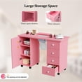 thumbnail image 5 of Ktaxon Nail Table Beauty Salon Tech Station with Electric Downdraft Vent, Pink, 5 of 7