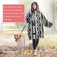 thumbnail image 4 of Wearable Oversized Blanket,Black and White Geometric Boho Pattern Wearable Blanket Hoodie for Adults,Cozy Hooded Blankets with Super Pockets,Super Warm Fuzzy Pullover for Women & Men, 4 of 6