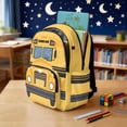 thumbnail image 4 of Whosucclay Yellow Bus Front Design 17 Inch Kids Backpack, Durable Elementary Backpack for Boys Girls, Large Capacity Bookbag for High School College Kindergarten, 4 of 8