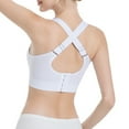 thumbnail image 5 of SMihono Breathable Pullover Sports Bra for Women High Impact Push Up Gym Yoga Wirefree Seamless Freedom Bra White XXL, 5 of 5