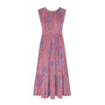 thumbnail image 4 of SDNall Womens Round Neck Sleeveless Printed Dress, 4 of 9
