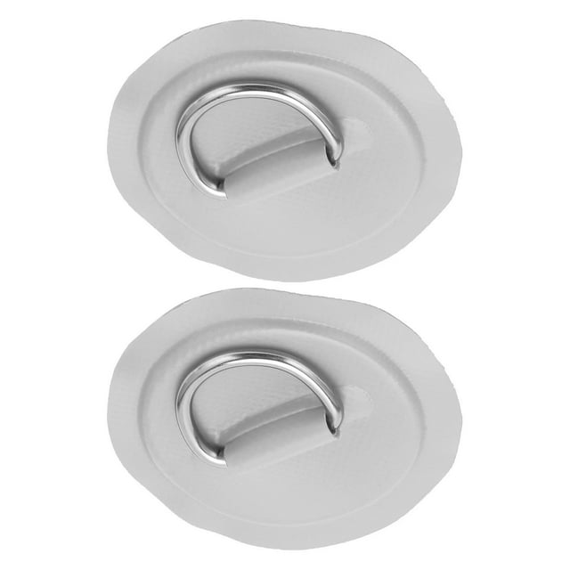 Coussinet à Anneau en D, 2 Pcs Accessoires de Pont Patch en D en PVC Longue Durée de Vie Réutilisable pour Bateau Gonflable Kayak Canot en PVC pour Toit Grilles Remorques Feuilles de Sol Jaune, Bleu, Rouge, Émeraude