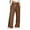 Brown, variant on Swuxness Women Fleece Straight Leg Pants, Womens Fall Long Pants, Women's All Season Casual Solid Color Versatile Corduroy Elastic Waist Straight Leg Long Pants Brown, M
