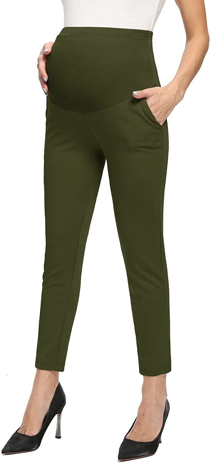 Women's Materni Work Pants Stretch Over 