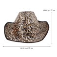 thumbnail image 2 of Leopard Pattern Cowboy Hat Stage Performance Hat Masquerade Hat Party Decor Hat, 2 of 6