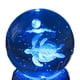 thumbnail image 2 of Bola de cristal tallada en 3D, luz nocturna, enchufe USB, adorno de iluminación (tortuga marina), 2 of 6