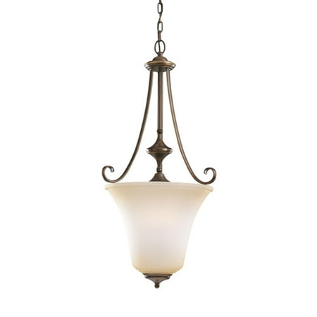 Parkview Pendant Lighting - Parkview Russet Bronze Energy Star Three-Light LED Pendant with Ginger Glass