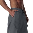 thumbnail image 5 of Kalauyu Men's Cargo Pants Wide Casual Elastic Waist Drawstring Loose Outdoor Hiking Streetwear Pants, 5 of 6