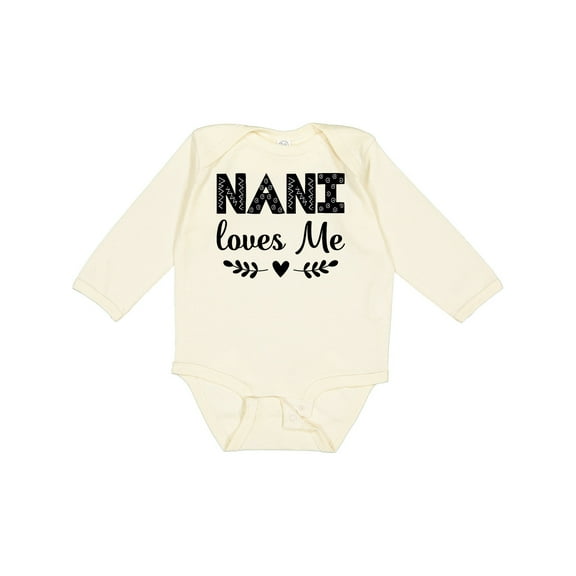 Inktastic Nani Loves Me Baby Clothes Girls Long Sleeve Baby Bodysuit