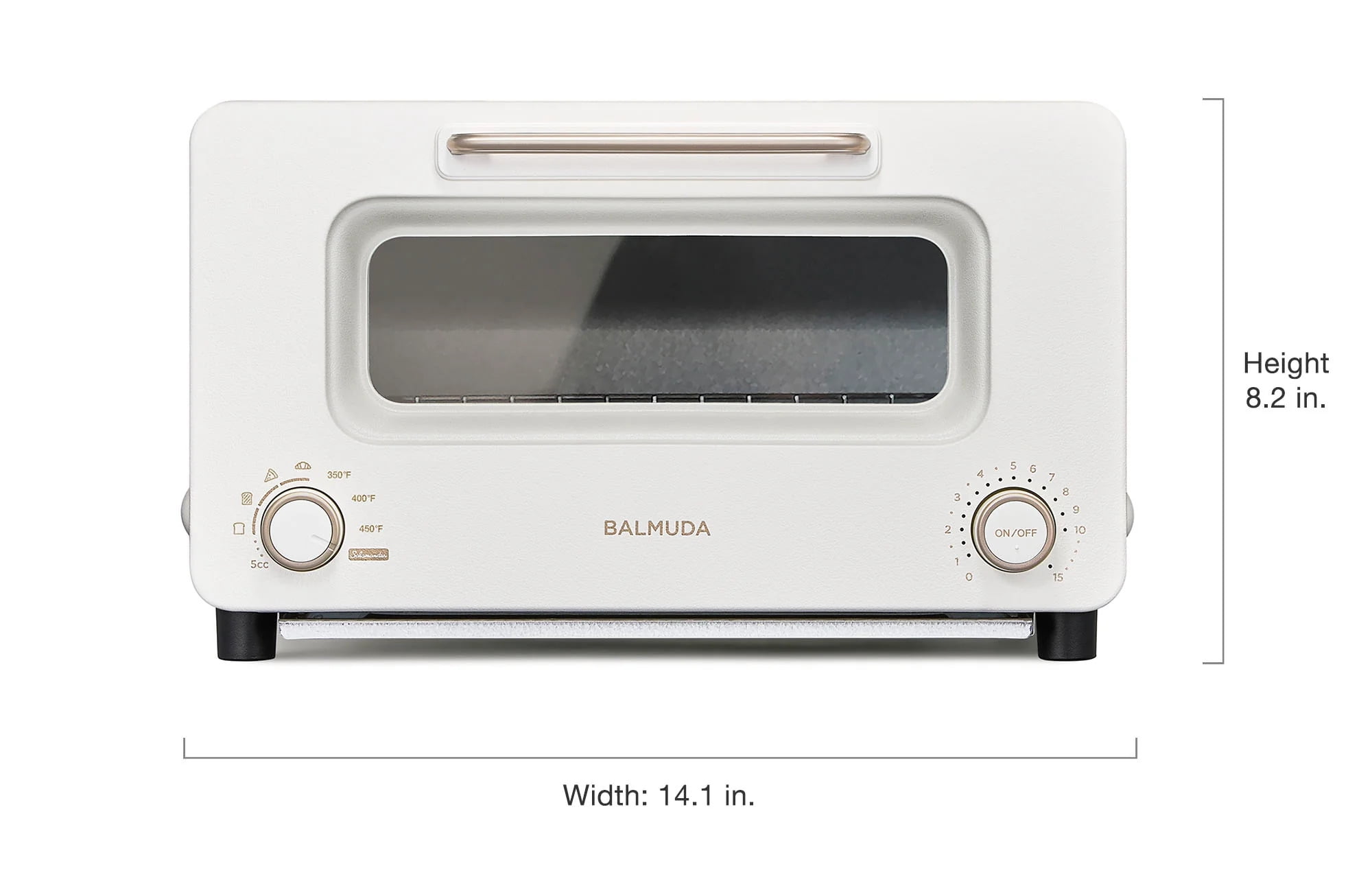 BALMUDA The Toaster Pro | Steam Oven Toaster | Compact 14.1″W × 12.6″D × 8.2″H | 6 Modes: Shokupan, Golden Toast, Pizza, Croissant, Oven, Salamander Grill | (Baking Tray Sold Separately) | Off-white