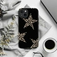 thumbnail image 5 of Black Leopard Print Stars iPhone Case, Slim Protective Cover for iPhone 16 15 14 13 12 Pro Max Mini, 5 of 6