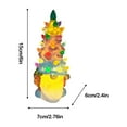 thumbnail image 3 of Easter Figurine with Stacked Tree Design Integrated Sculpted Beard and Faceted Bulb Accents for Tabletop Display Easter Decorations White, 3 of 4
